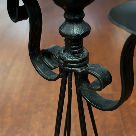 Cast Iron Black Metal Candle Holder, Perfect for the Holidays - Picture 8 of 15